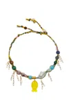 Joie Digiovanni Mexican Glow Fish 18k Yellow Gold Choker In Multi