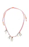 Joie Digiovanni Neon Diamond Knotted Silk Multi-stone Necklace