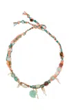 Joie Digiovanni Tropical Neon Glow Shell 18k Yellow Gold Necklace In Multi