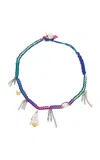 Joie Digiovanni Tropical Rainbow Knotted Silk Pearl Necklace In Multi