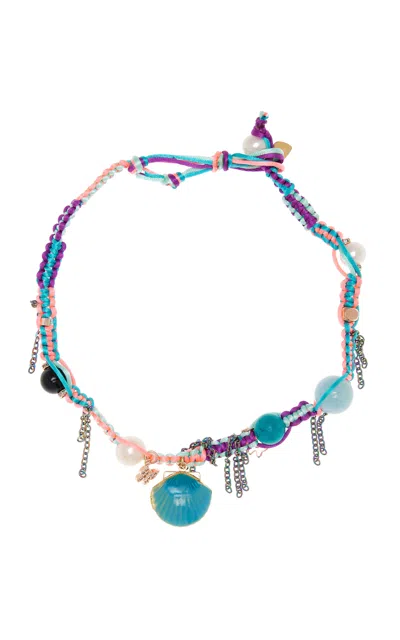 Joie Digiovanni Turquoise Stainless Steel Multi-stone Necklace