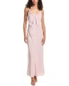 Joie Emer Ruffle Silk Gown In Purple