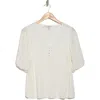 Joie Esme Short Sleeve Top In White In Porcelain