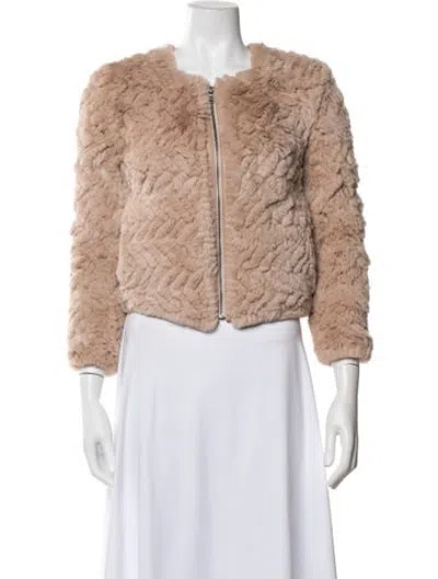 Pre-owned Joie Faux Fur Coat In Brown