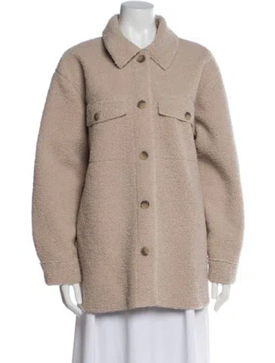 Pre-owned Joie Faux Fur Jacket W/ Tags In Neutral