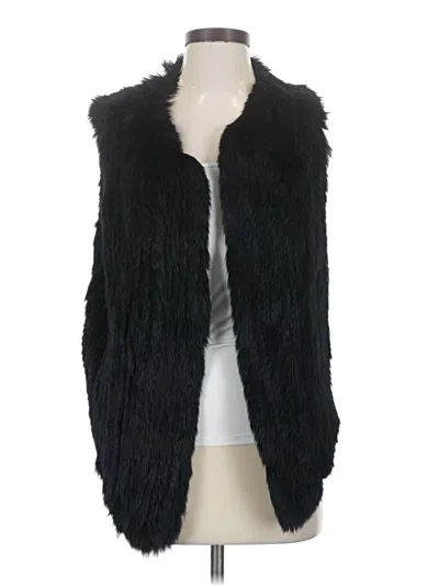 Pre-owned Joie Faux Fur Vest In Black