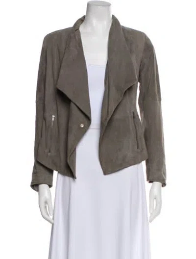 Pre-owned Joie Faux Leather Blazer In White