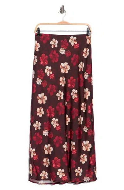 Joie Floral Mesh Maxi Skirt In Brown