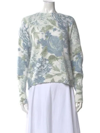 Pre-owned Joie Floral Print Crew Neck Sweater In Multi