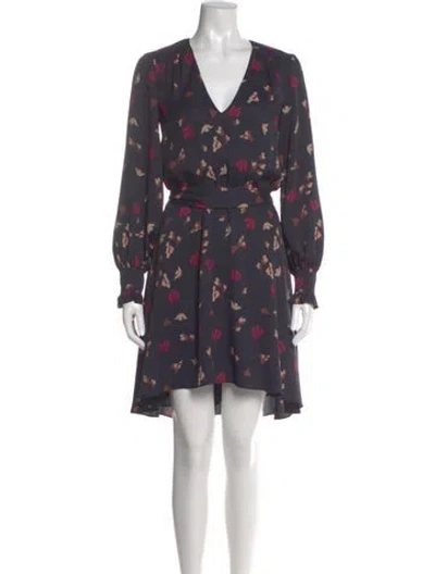 Pre-owned Joie Floral Print Knee-length Dress In Multi