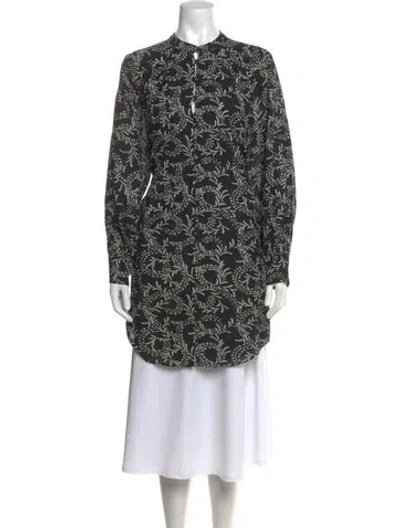 Pre-owned Joie Floral Print Midi Length Dress In Blue