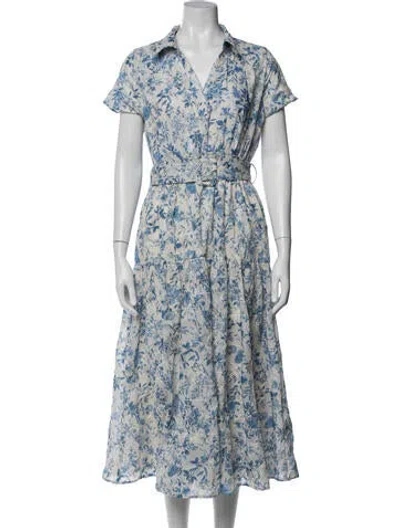 Pre-owned Joie Floral Print Midi Length Dress In Multi