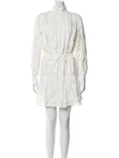 Pre-owned Joie Floral Print Mini Dress In Neutrals