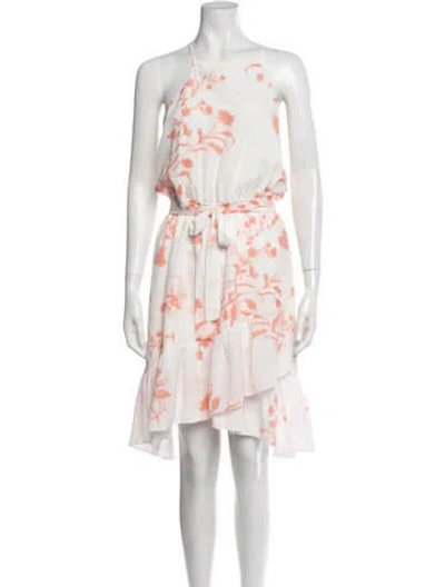 Pre-owned Joie Floral Print Mini Dress In Orange