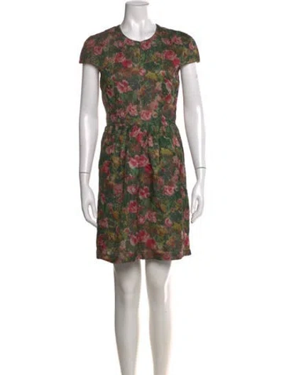 Pre-owned Joie Floral Print Mini Dress In Pink