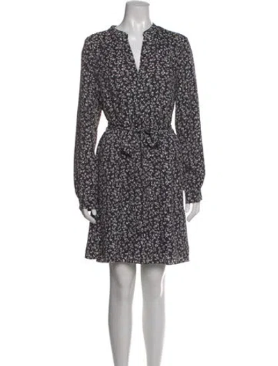 Pre-owned Joie Floral Print Mini Dress W/ Tags In Black