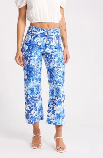 Joie Floral Print Wide Leg Pants In Multi