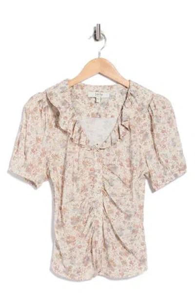 Joie Floral Ruffle Shirt In Multi