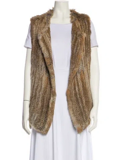 Pre-owned Joie Fur Fur Jacket In Neutral