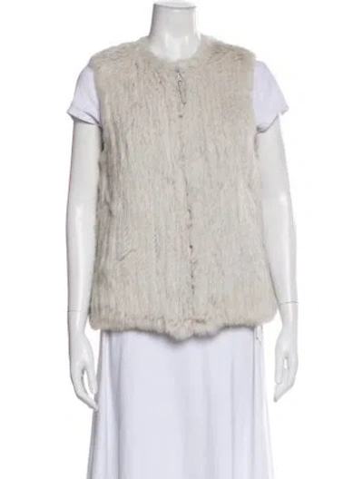 Pre-owned Joie Fur Jacket In Neutral