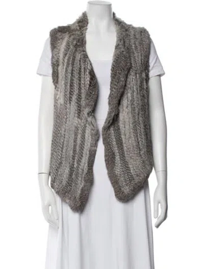 Pre-owned Joie Fur Jacket In Neutrals