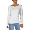 Joie Gadelle Womens Linen Blend Button Detail Sweater In White
