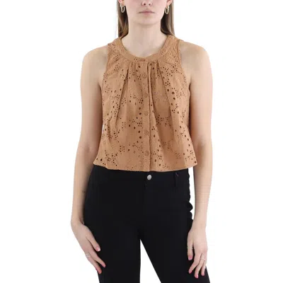 Joie Gemma Womens Pleated Eyelet Cropped In Multi