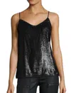 Joie Gowa Sequin Top In Black In Black