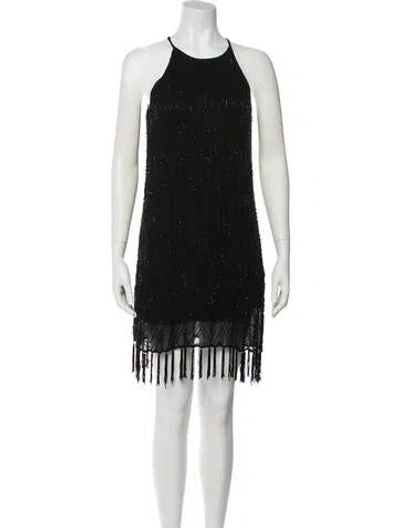 Pre-owned Joie Halterneck Knee-length Dress In Blue