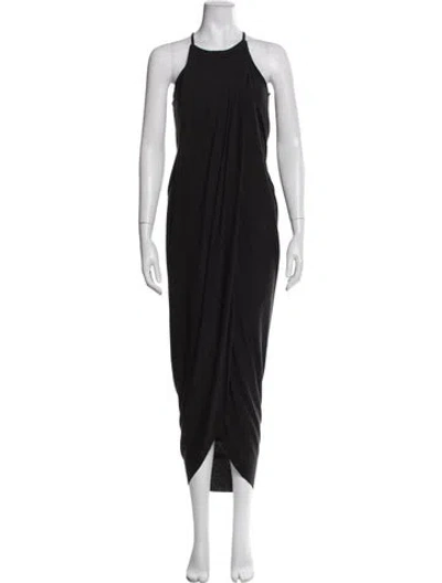 Pre-owned Joie Halterneck Long Dress In Black