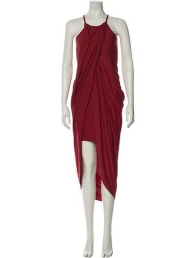 Pre-owned Joie Halterneck Long Dress In Orange