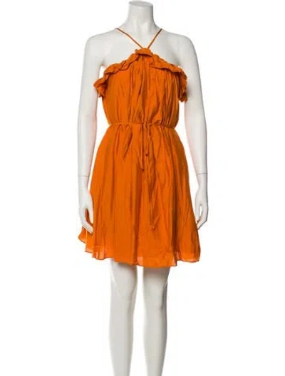 Pre-owned Joie Halterneck Mini Dress W/ Tags In Orange
