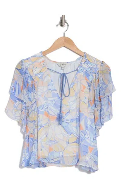 Joie Harper Geometric Top In Hydrangea Multi