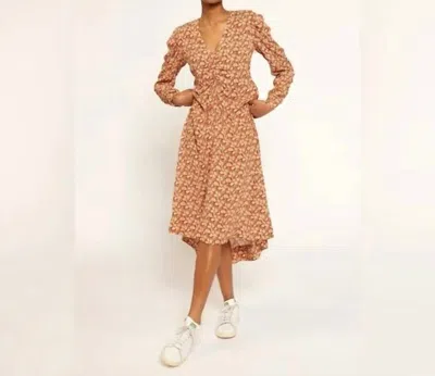 Joie Haruko Dress In Brown In Metallic