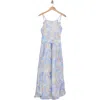 Joie Hollie Ruffle Chiffon Maxi Dress In Hydrangea Multi