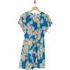 Joie Hunter Floral Shift Dress In Mykonos Blue Multi