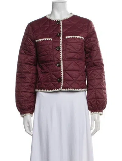 Pre-owned Joie Jacket In Burgundy