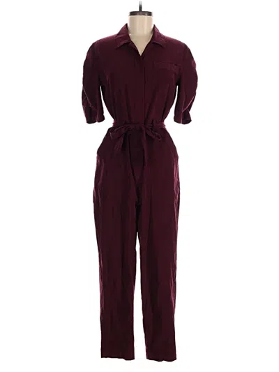 Pre-owned Joie Jumpsuit In Burgundy