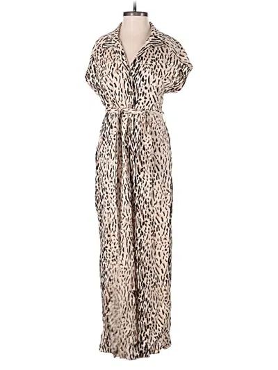 Pre-owned Joie Jumpsuit In Tan
