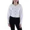 Joie Kerina Womens Crop Denim Denim Jacket In White