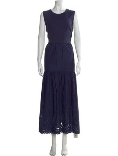 Pre-owned Joie Lace Pattern Long Dress W/ Tags In Blue