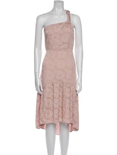 Pre-owned Joie Lace Pattern Midi Length Dress In Pink
