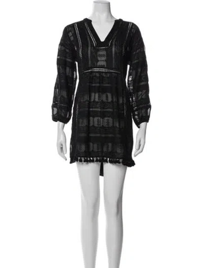 Pre-owned Joie Lace Pattern Mini Dress In Blue