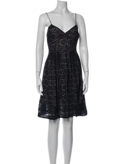 Pre-owned Joie Lace Pattern Mini Dress In Blue