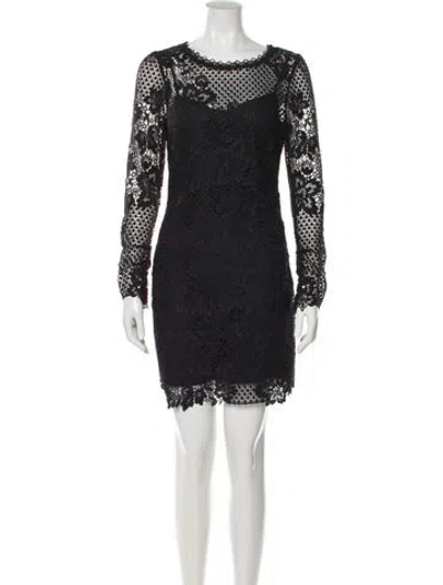 Pre-owned Joie Lace Pattern Mini Dress In Gray