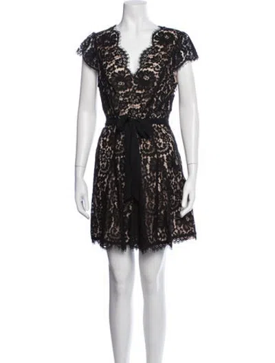 Pre-owned Joie Lace Pattern Mini Dress In Multicolor