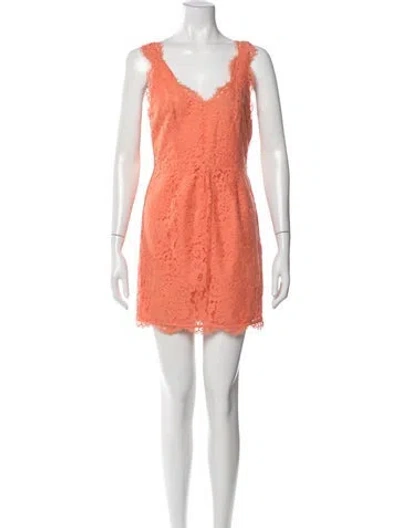 Pre-owned Joie Lace Pattern Mini Dress In Pink