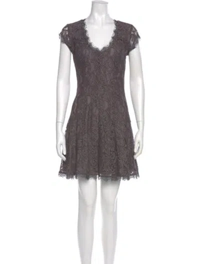 Pre-owned Joie Lace Pattern Mini Dress W/ Tags In Gray