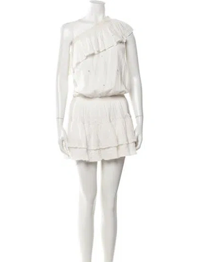 Pre-owned Joie Lace Pattern Mini Dress In White
