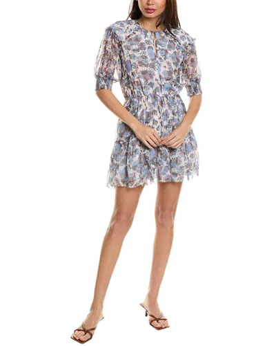 Joie Laura Silk Mini Dress In Blue